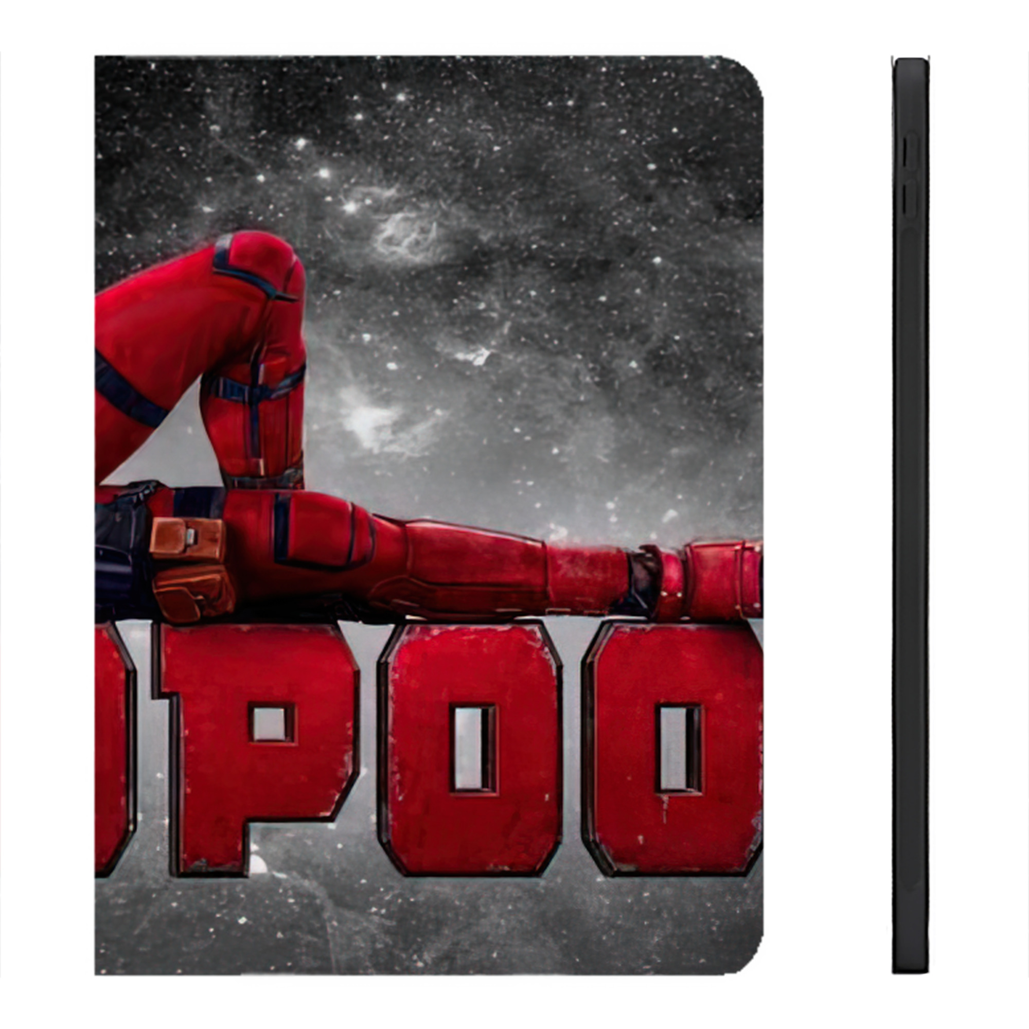 （画像用） Deadpool デッドプール IPadケース ペンホルダー付き ブックスタイルデザイン